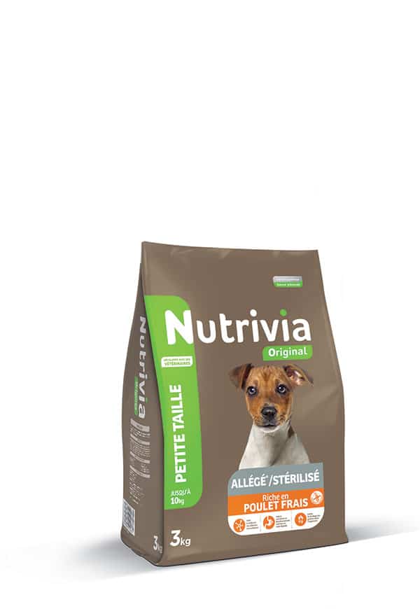 Nutrivia Original – Croquettes Allégées Au Poulet Frais Pour Chien De Petite Taille 3 KG