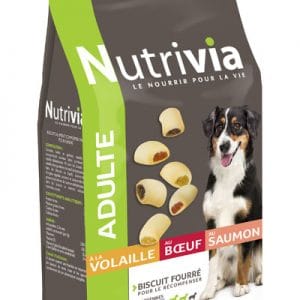 Nutrivia - Biscuits Fourrés pour Chien de Moyenne et Grande Taille