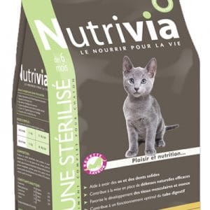 Nutrivia - Croquettes au Poulet pour Jeune Chat Stérilisé