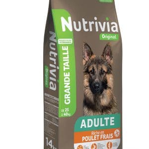 Nutrivia Original – Croquettes Au Poulet Frais Pour Chien Adulte De Grande Taille