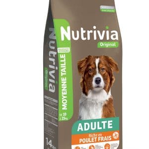 Nutrivia Original – Croquettes Au Poulet Frais Pour Chien Adulte De Moyenne Taille