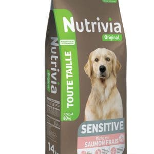 Nutrivia Original – Croquettes Au Saumon Frais Pour Chien Sensible De Toute Taille