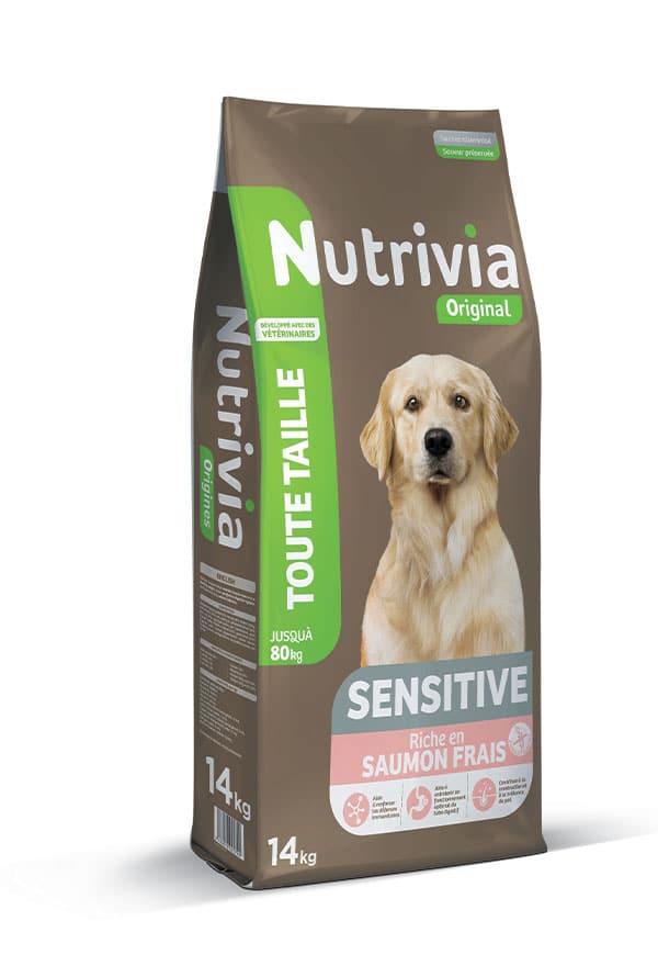 Nutrivia Original – Croquettes Au Saumon Frais Pour Chien Sensible De Toute Taille