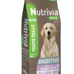 Nutrivia Original – Croquettes Digestive À L’Agneau Frais Pour Chien De Toute Taille