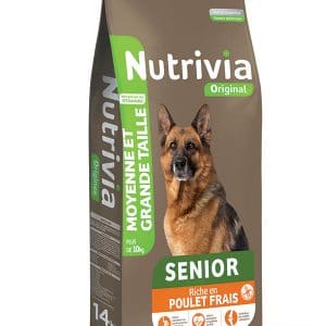 Nutrivia Original – Croquettes Au Poulet Frais Pour Chien Senior De Moyenne Et Grande Taille